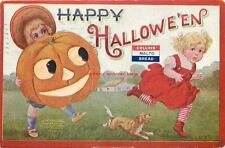 Halloween, IAP 1908 No IAP01-2, Bernhardt Wall, Boy with JOL Scares Girl,Collins picture