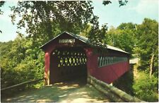 East Arlington Vermont Old Covered Chiselville Bridge Postcard picture