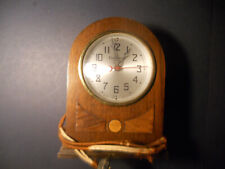 Vintage Continental CLOCK Electric Mantle Shelf Wood Case 1940s fixup or display picture