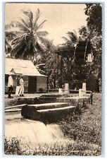 c1910 A Water Wheel Martha Brae River Trelawny Cornwall Jamaica Postcard picture