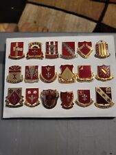 Large Lot Of 18 Military DUI Pins Vintage To New. Mounted On Canvas For Display picture