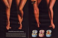 1962 Lady Remington Shaver TWO PAGE Print Ad Christmas Legs Feet Stockings picture