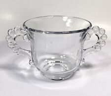 Imperial Sugar Bowl Clear Glass Candlewick 3” Vintage picture
