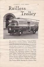 1928 Timken Roller Bearing Ad / Southend-on-Sea UK /Trackless Railless Trolley picture
