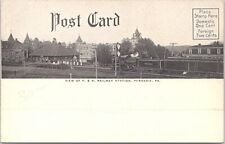 Photo Post Card Perkasie Pennsylvania Railroad Depot & Street Scene early 1900s picture