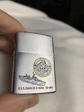 Zippo vintage 1972 USS Charles R. Ware DD 885 guardian of the sea. picture