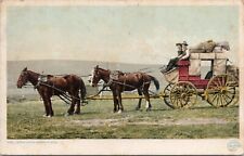 Lithograph Western Motif Stagecoach on the Plains early 1900s picture