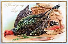 Thanksgiving Day Artist RJ Wealthy Raphael Tuck & Sons Embossed DB Postcard 3367 picture