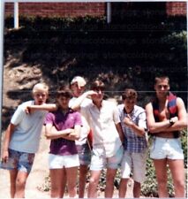 VTG 1980S FOUND PHOTO - GROUP SHOT YOUNG HIGH SCHOOL BOYS PREPPY JOCK MUSCLE MEN picture