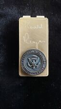President Ronald Reagan VIP White House Presidential 12K Gold filled Money Clip picture