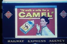 1954 Camel Cigarette Billboard Sign 35mm Slide~Kodachrome Red Border Pinup Girl picture
