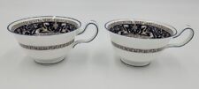 Set Of 2 Wedgwood Cobalt Blue Florentine Tea Cups  picture