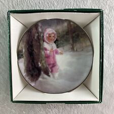 SNOWY ADVENTURE Miniature Plate Donald Zolan Pemberton & Oakes Christmas 1993 picture