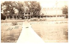 RPPC Clear Lake Iowa Lake Shore Hotel Postcard Unposted c.1940 picture
