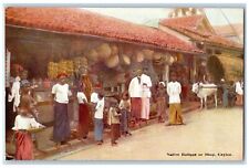 c1910's Native Botique Or Shop Market Ceylon Sri Lanka Posted Antique Postcard picture