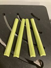 Vintage Ceramic Celery Swizzle Sticks Barware, Set Of 4, Retro MCM Kitschy picture