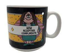 Vintage Cathy Guisewite Coffee Tea Mug “Now Accepting Compliments” picture