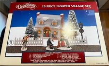 1993 Lemax Dickensvale 13 piece Lighted Christmas Village set picture