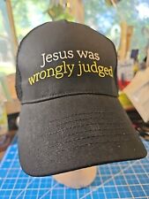 He Gets Us Hat ~ Jesus Was Wrongly Judged. Snapback Adjustable Cap Black Pre-own picture