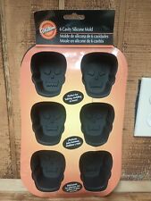 Wilton Scary Skulls 6 Cavity Silicone Mold, Halloween, New picture
