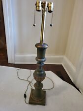 Table Lamp Marbro Lamp Co. Mid Century Large Decorated Wood Lamp 24
