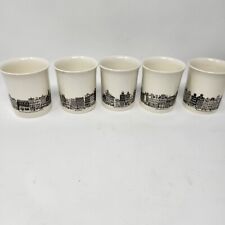 LOT OF 5 AMSTERDAM NETHERLANDS City Canal Souvenir Vintage handless mugs cups picture