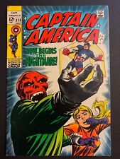 Captain America 115 GD-VG (cntrfld detachd) -- Red Skull Early Cosmic Cube  1969 picture