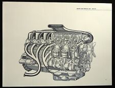 1960-1961 Fiat ABARTH 2200 Car Engine G. CAVARA Cutaway Rendering Art Print picture