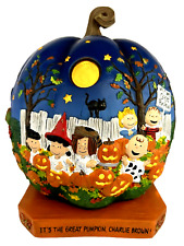 Danbury Mint IT'S THE GREAT PUMPKIN CHARLIE BROWN Lighted Sculpture Peanuts Gang picture