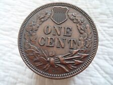 VINTAGE 1877 BANK COPY INDIAN HEAD PENNY CENT COIN BANK STACKED RARE  picture