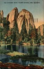 VTG Cathedral Rock Yosemite National Park California Postcard 1949 Post Marked picture