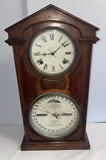 Antique HB Horton's Ithaca Calendar Clock Double Dial Perpetual Clock PROJECT🌺 picture