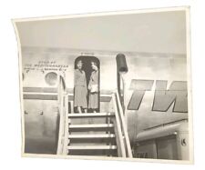 Vintage 1940s TWA  Airlines Stewardesses in Uniform Plane Photo Flight Attendant picture