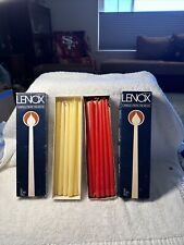 Vintage Lenox 10” Taper Candles Red/Ivory Lot 19 Boxed Unused picture