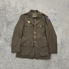 True Vintage 40s Army World War 2 WWII Small Blazer Jacket Overcoat US Military picture