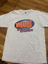 WHEATIES Energy Crunch T Shirt Gray with Orange Logo Rare Discontinued Men’s L picture
