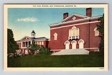 Hanover PA-Pennsylvania, High School and Gymnasium,  Antique Vintage Postcard picture