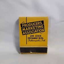 Vintage Producers Marketing Live Stock Full Feature Matchbook IN Advertising picture