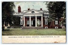 c1910's Monticello Home Of Thomas Jefferson Charlottesville Virginia Postcard picture