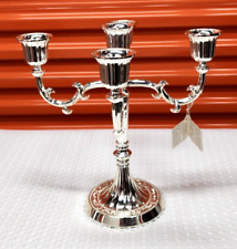 The Beaumont Collection Silver Plated 5 Branch Candelabra  10