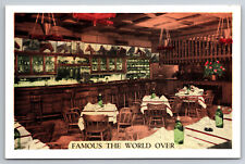 Vintage Postcard NY NYC Gallagher's Steak House Interior Dining Room Chrome picture