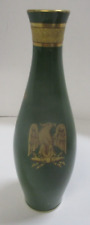 Vintage Green and Gold J P France Vase with Eagle and Flies picture