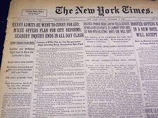 1932 DECEMBER 9 NEW YORK TIMES - SEABURY INQUIRY ENDS IN CLASH - NT 4104 picture