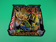 Large Never Forgotten Motorcycle Vest Patch 12 Inches POW MIA Biker picture