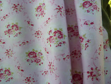 Yuwa Fabric Cabbages Roses Collection Gemstones Trellis Raspberry and Pink 1 Yd. picture