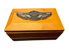 Vintage 2003 Harley Davidson 100th Anniversary Wood Collectors Valet Jewelry Box picture