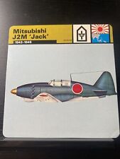 1977 edito-service WW2 japan fact card mitsubishi j2m jack picture