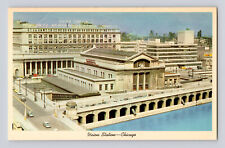 Postcard Illinois Chicago IL Union Station 1960s Unposted Chrome picture