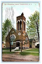 Presbyterian Church Charlotte NY 1909 Chautauqua County Postcard D3 picture
