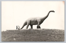 Postcard RPPC Rapid City SD Dinosaur Park Brontosaurus picture